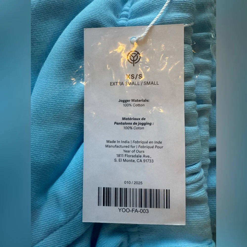 NWT YOS x FFF Joggers in Sky Blue Size XS/S